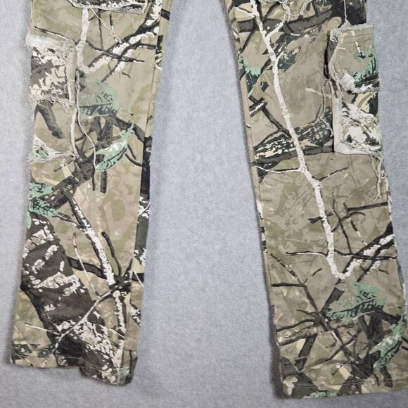 ROCKSTAR Original Shake Tree Camo Distressed Stacked Flare Jean 28x28 - Picture 4 of 11